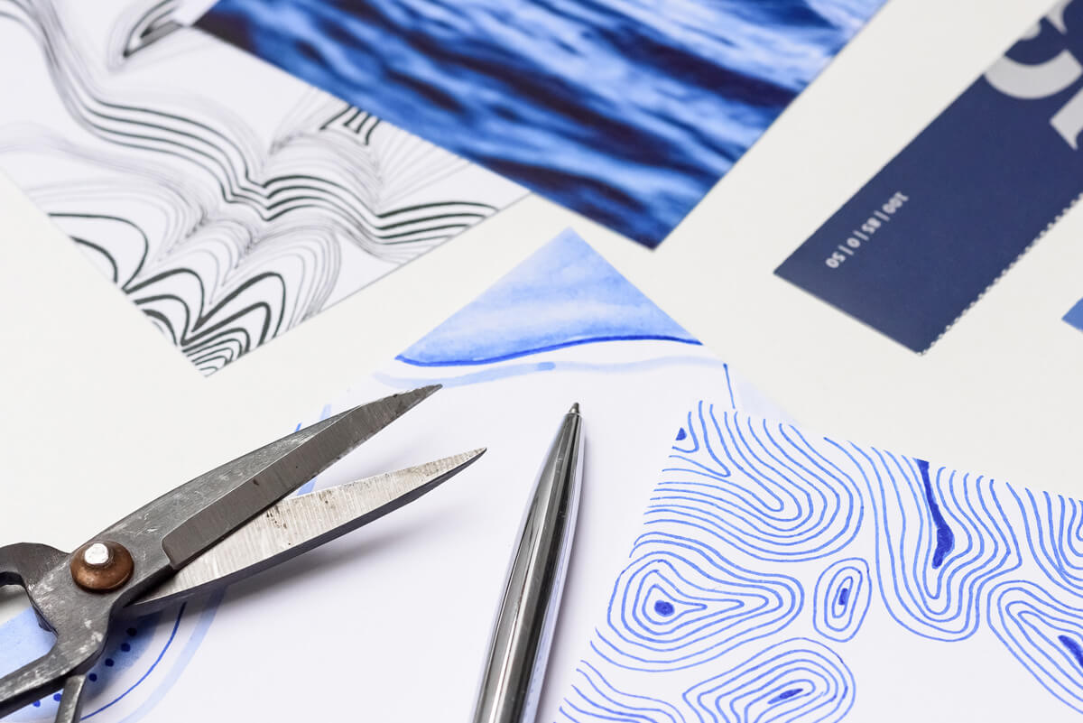 Moodboard Anleitung als digitaler Download mit Farben, Bildern und Materialien